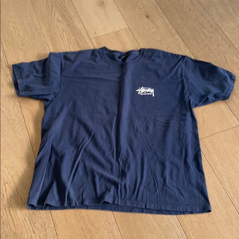 Stussy blue tee shirt.